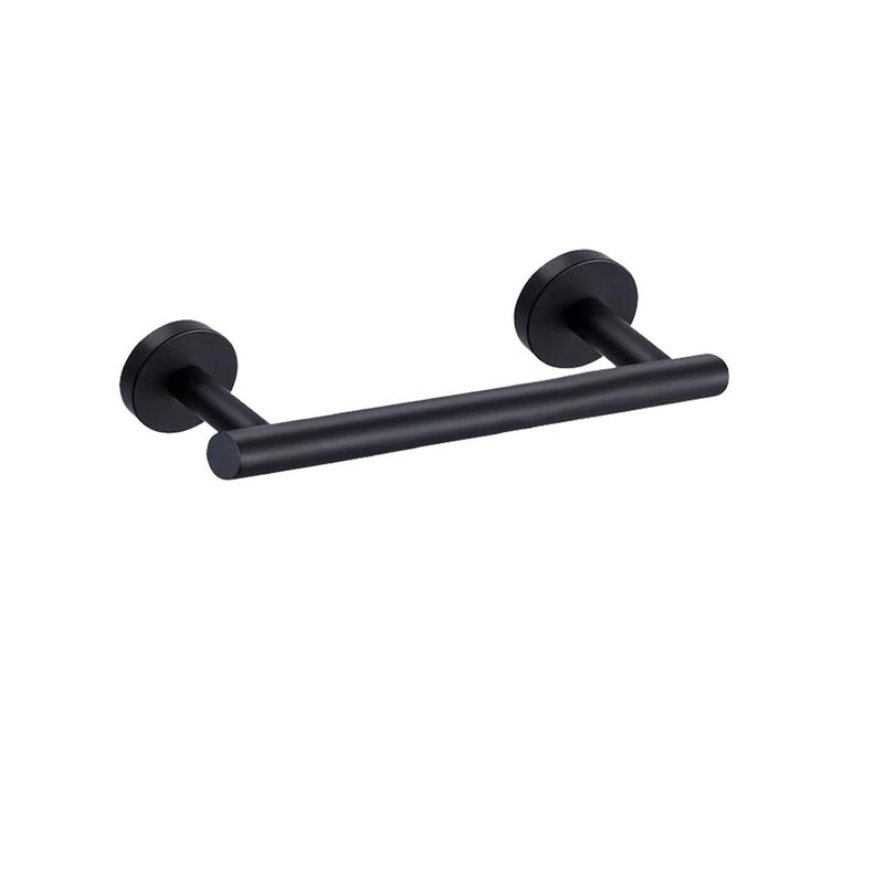 Nolimas Matte Black Bath Hand Towel Bar Single Bars Towel Rack Rod Classic Wall Mounted Stainless Steel Bathroom Towel Bar Toilet Kitchen Towel Shelf Single Layer,9inch - Image 1